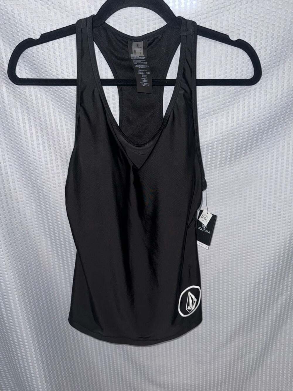Volcom Simply Core Tankini Black UPF 50+ Racerback Swim Top